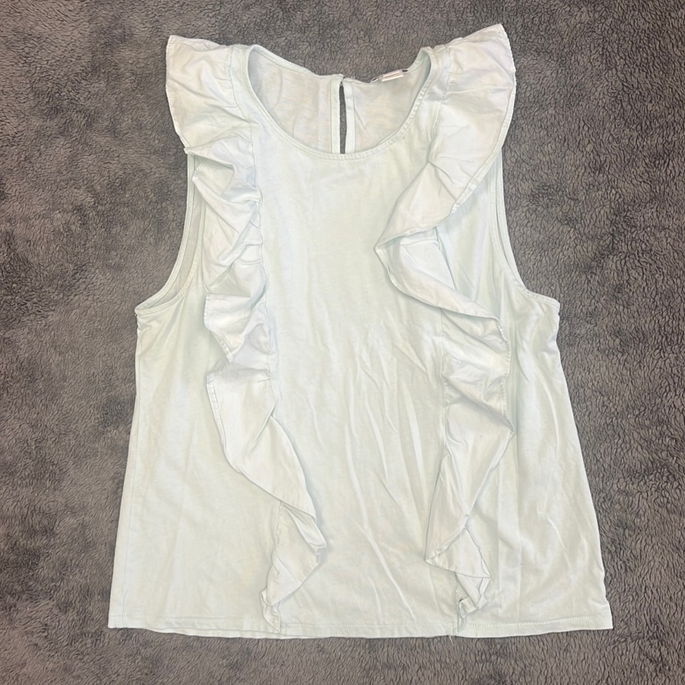 J crew ruffle tank